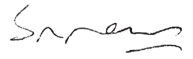 Dr. Rao's signature